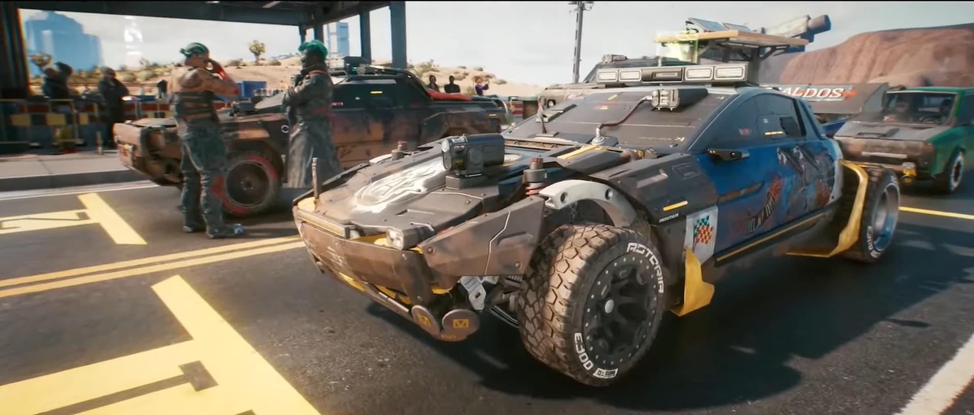Cyberpunk 2077 predstavuje ohromný vozový park. Autá majú extrémny