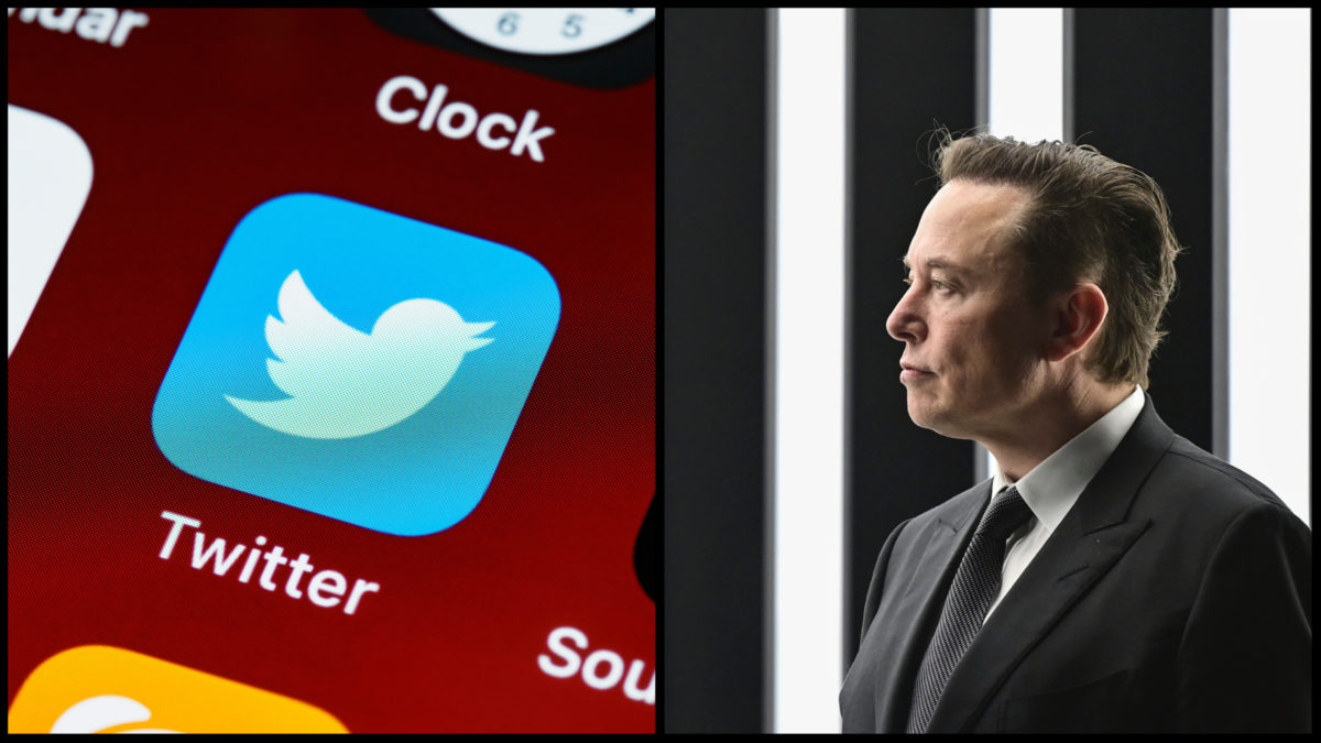 Na obrázku sa nachádza aplikácia Twitter na iPhone a Elon Musk.