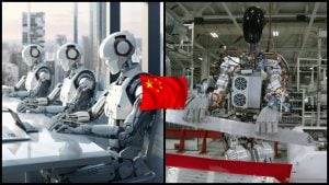 Humanoid robot čina