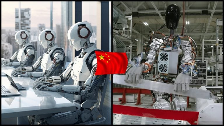 Humanoid robot čina