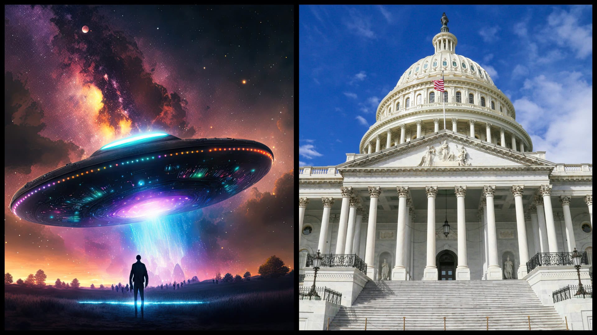 UFO a biely dom
