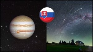 Jupiter a perzeidy slovenská vlajka