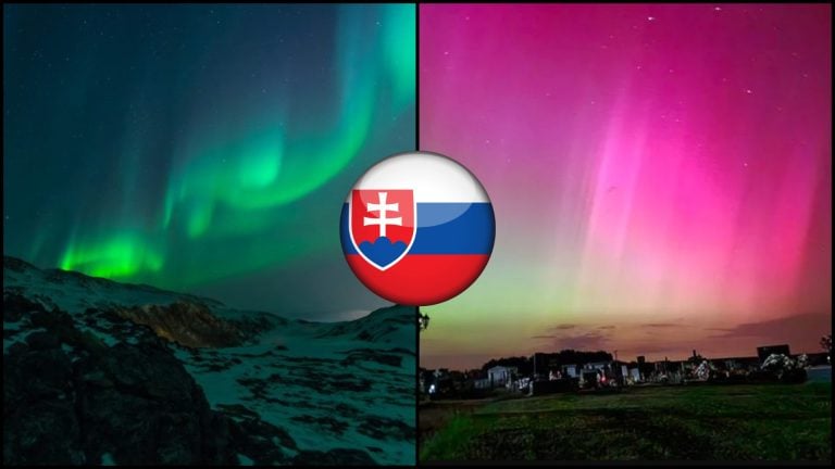 polárna žiara na Slovensku