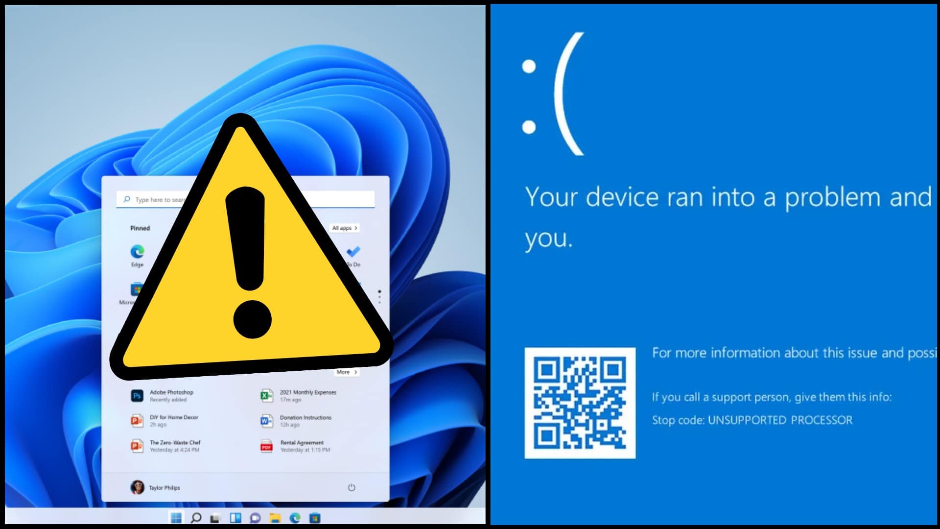 windows 11 obrazovka smrti