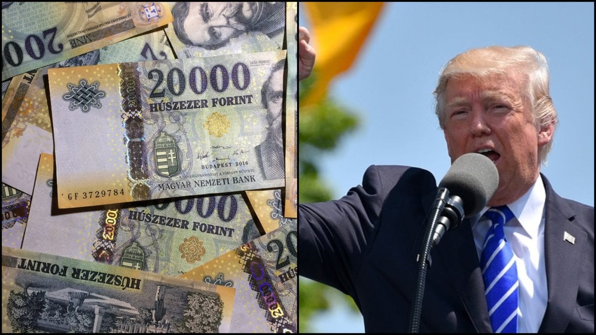 Forint, Trump, peniaze