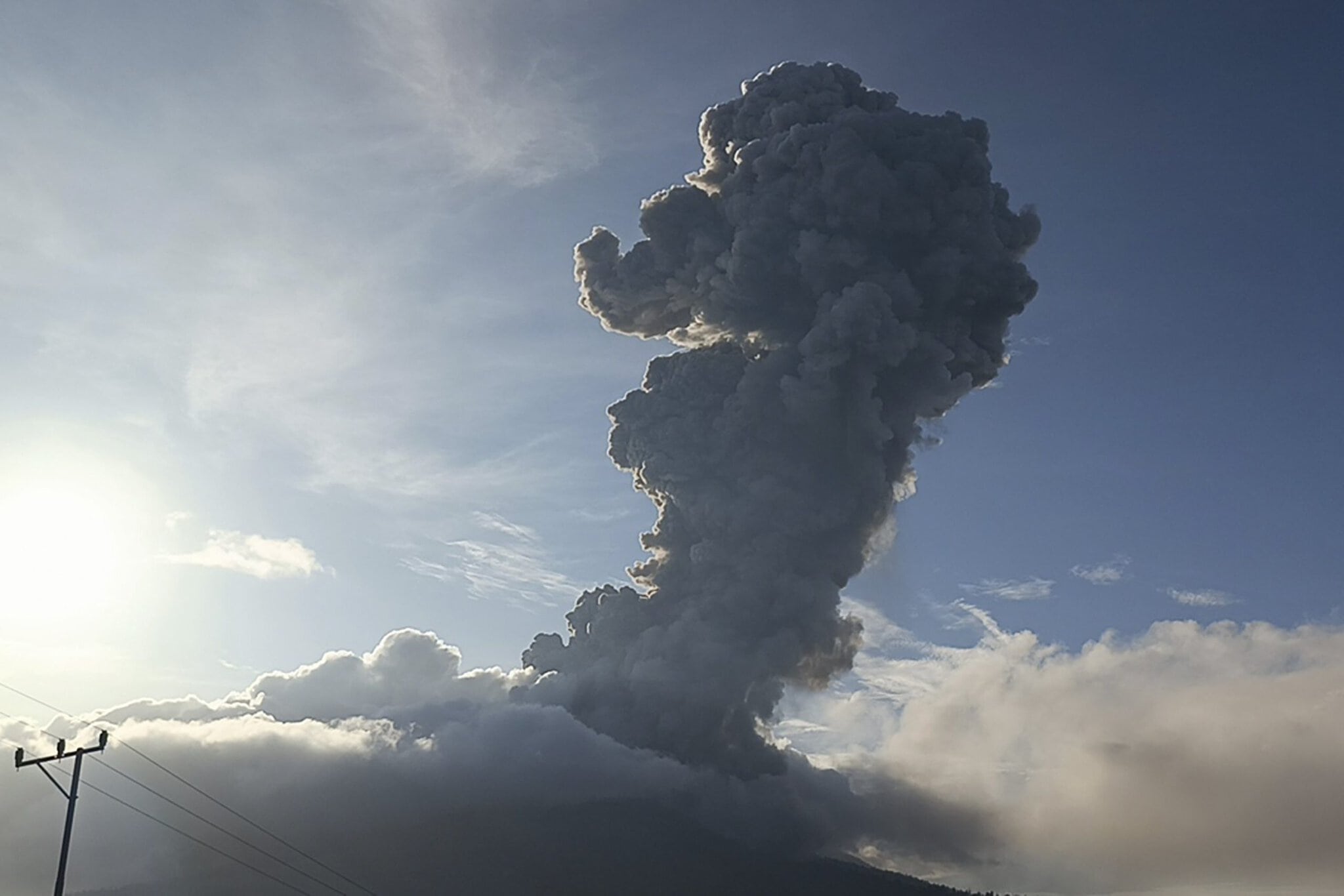 indonézia, sopka, vulkán