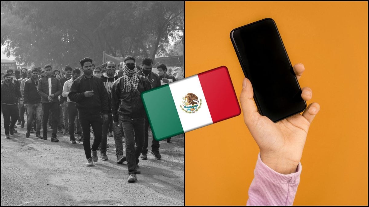 Mexiko, smartfon, migranti