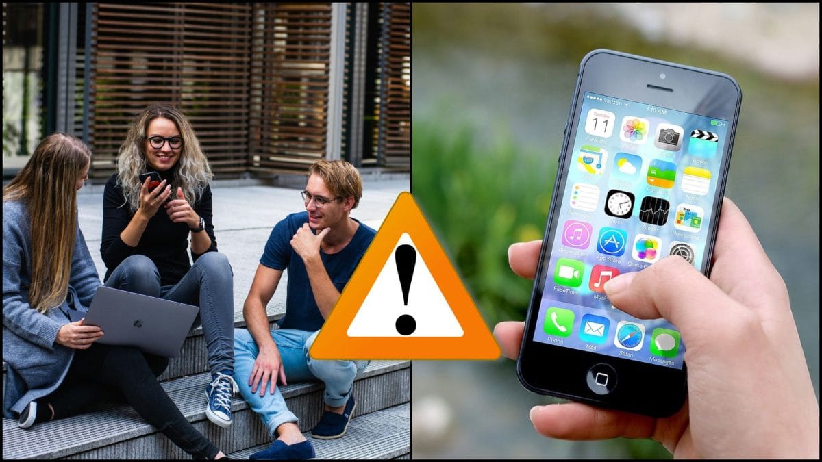 Študenti, aplikácia, telefon