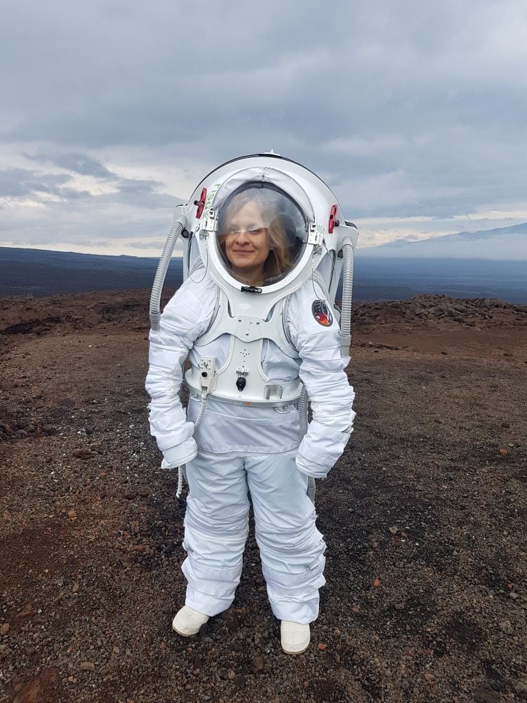Dr. Michaela Musilová počas simulovanej misie