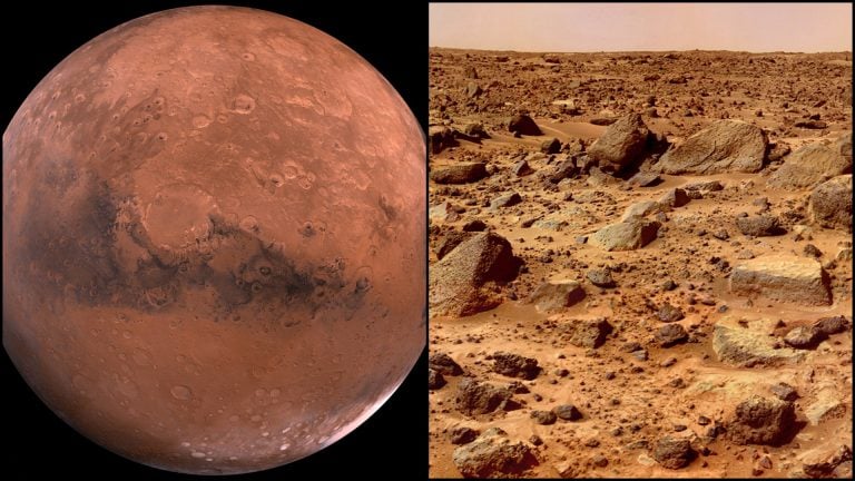 Mars, plantés, povrch