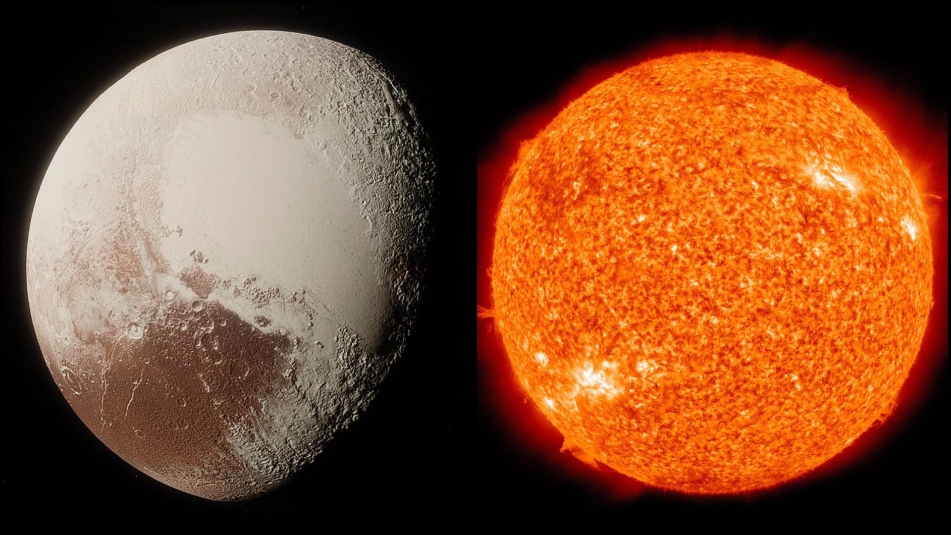 Pluto, Slnko, vesmír