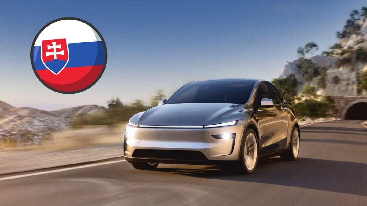 tesla model y juniper a slovenská vlajka