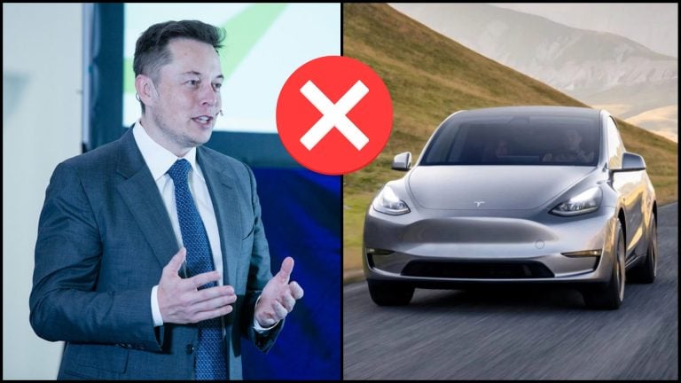 elon musk a tesla červené iksko