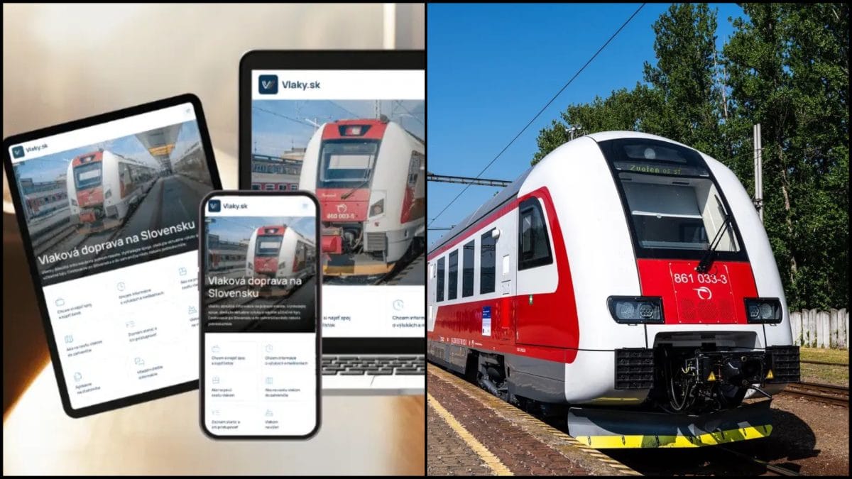Nový web od spoločnosti ZSSK, vlaky.sk.