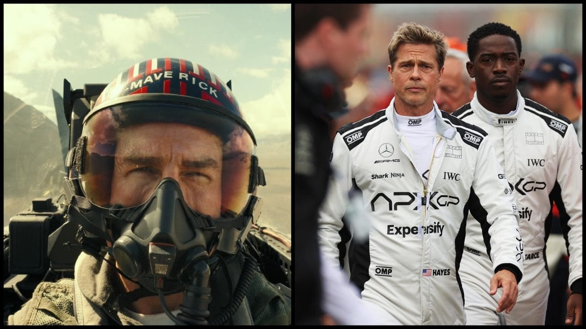 Tom Cruise a Brad Pitt vo filmoch TOp Gun a F1.