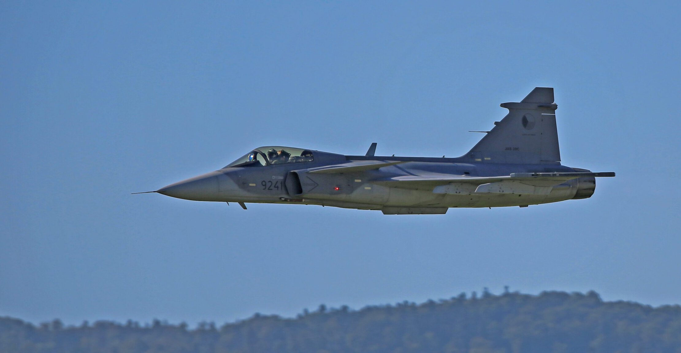 Stíhačka JAS 39 Gripen.