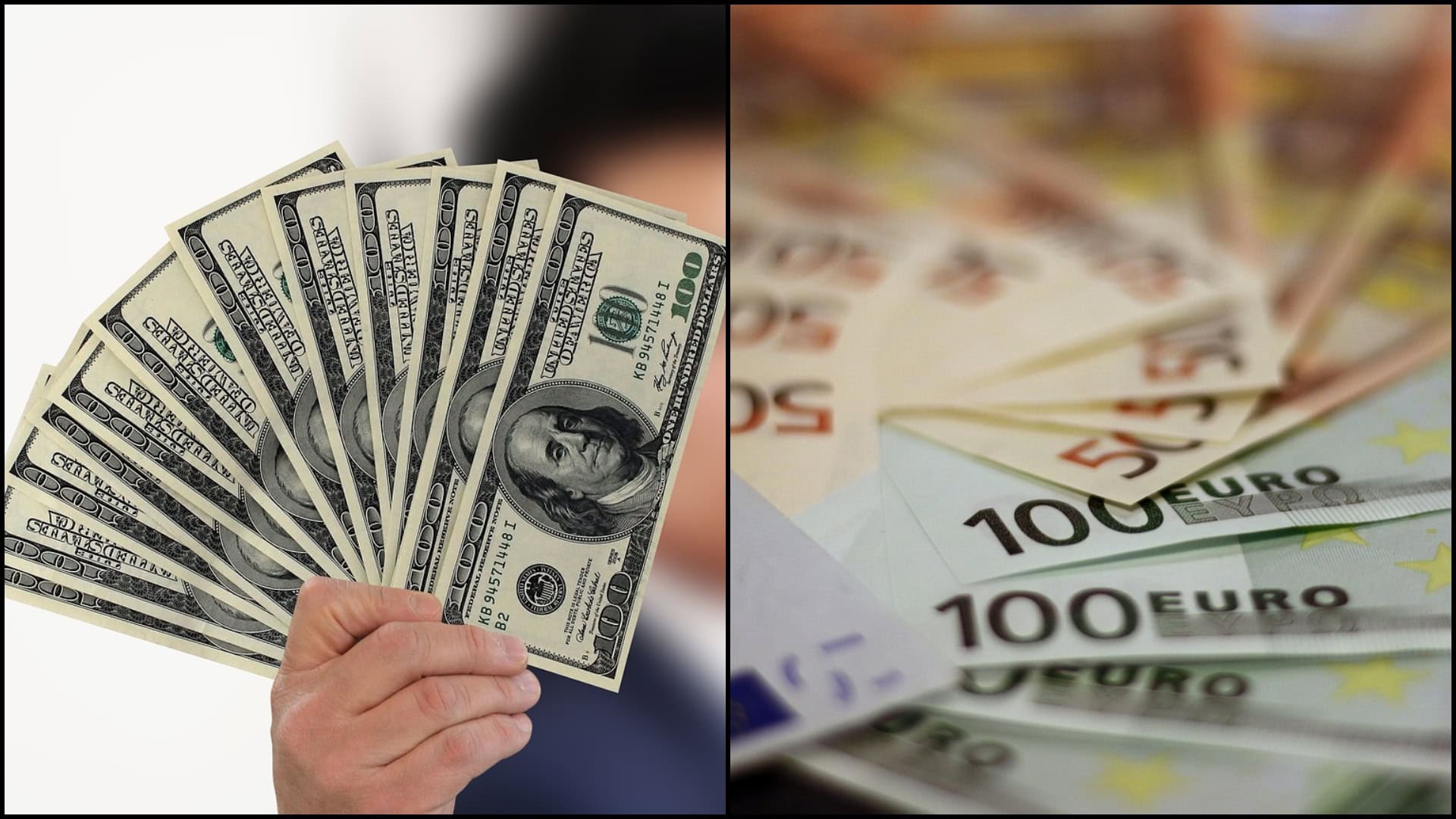 Dolár a euro.