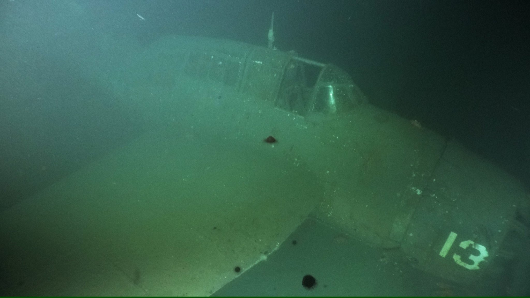 vrak torpédového bombardéra Grumman TBF Avenger