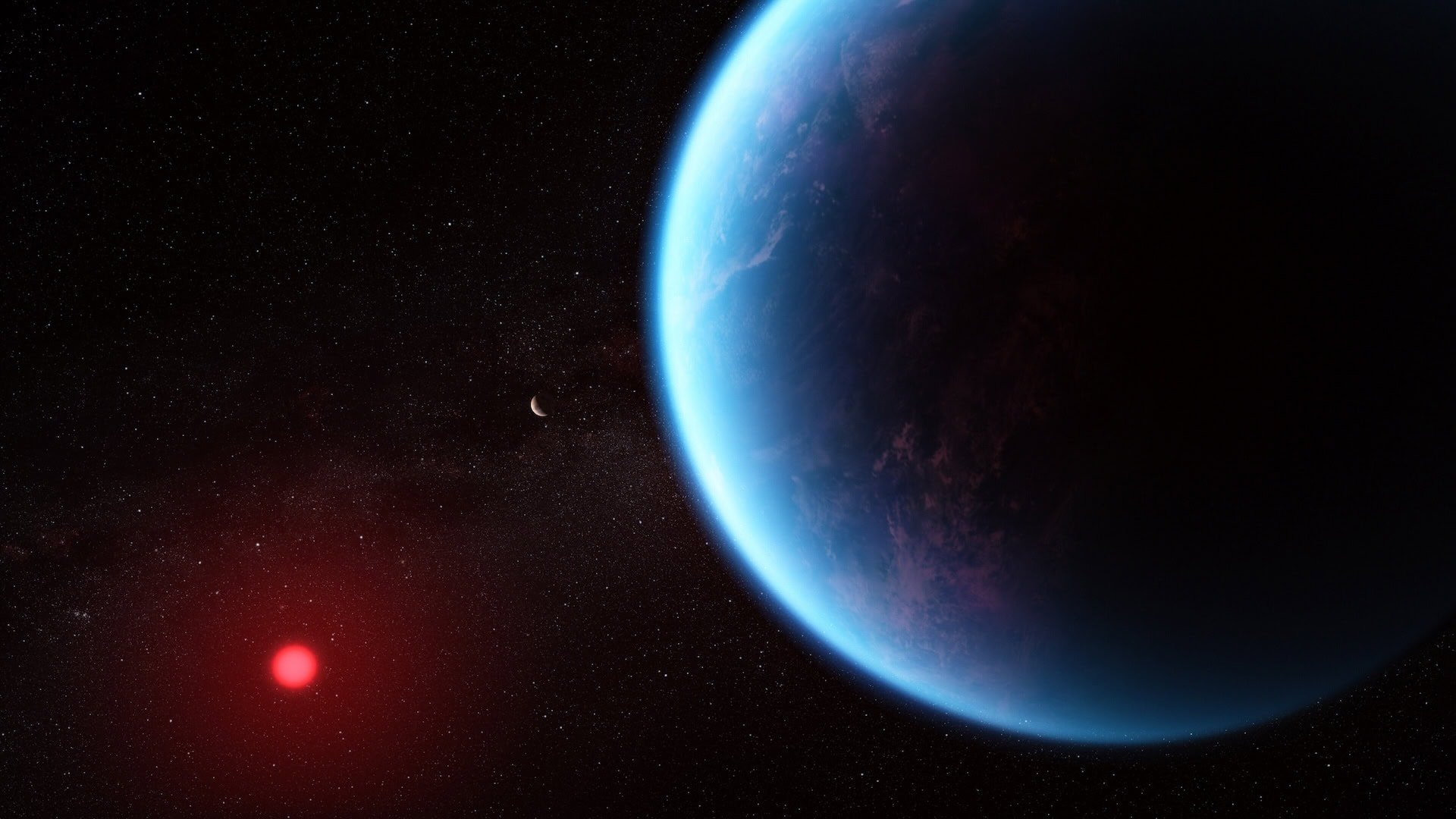 ilustrácia exoplanéty K2-18