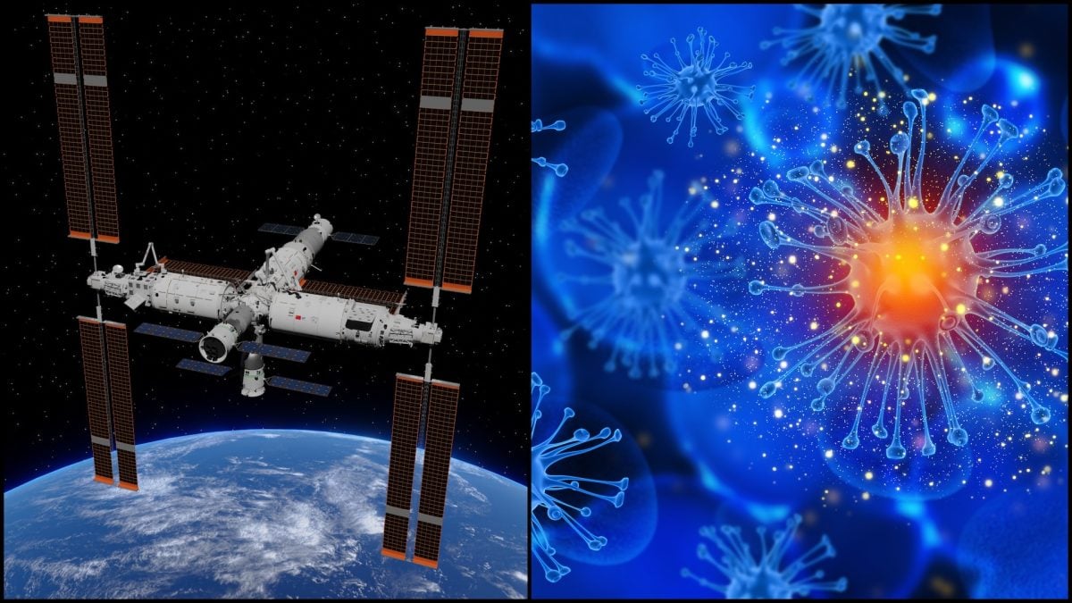 Mikrób na vesmírnej stanici Tiangong