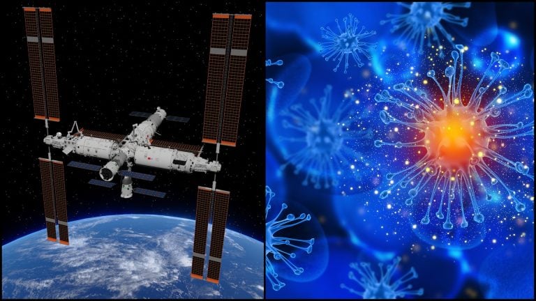 Mikrób na vesmírnej stanici Tiangong