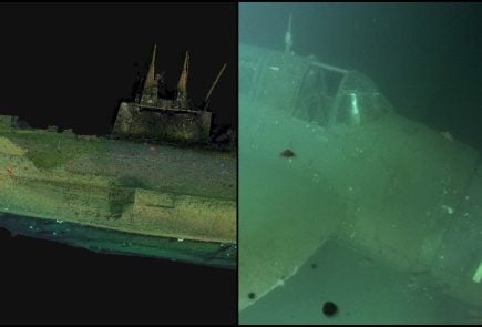 vrak ponorky USS F-1 a torpédového bombardéra Grumman TBF Avenger