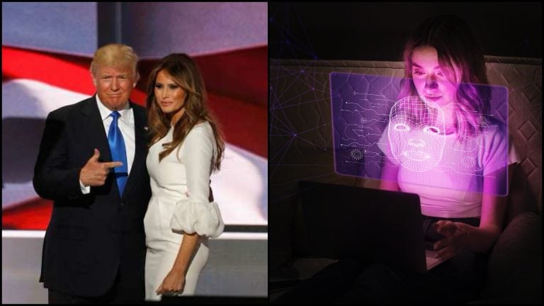 Donald Trump a Melania - nový zákon o deepfake