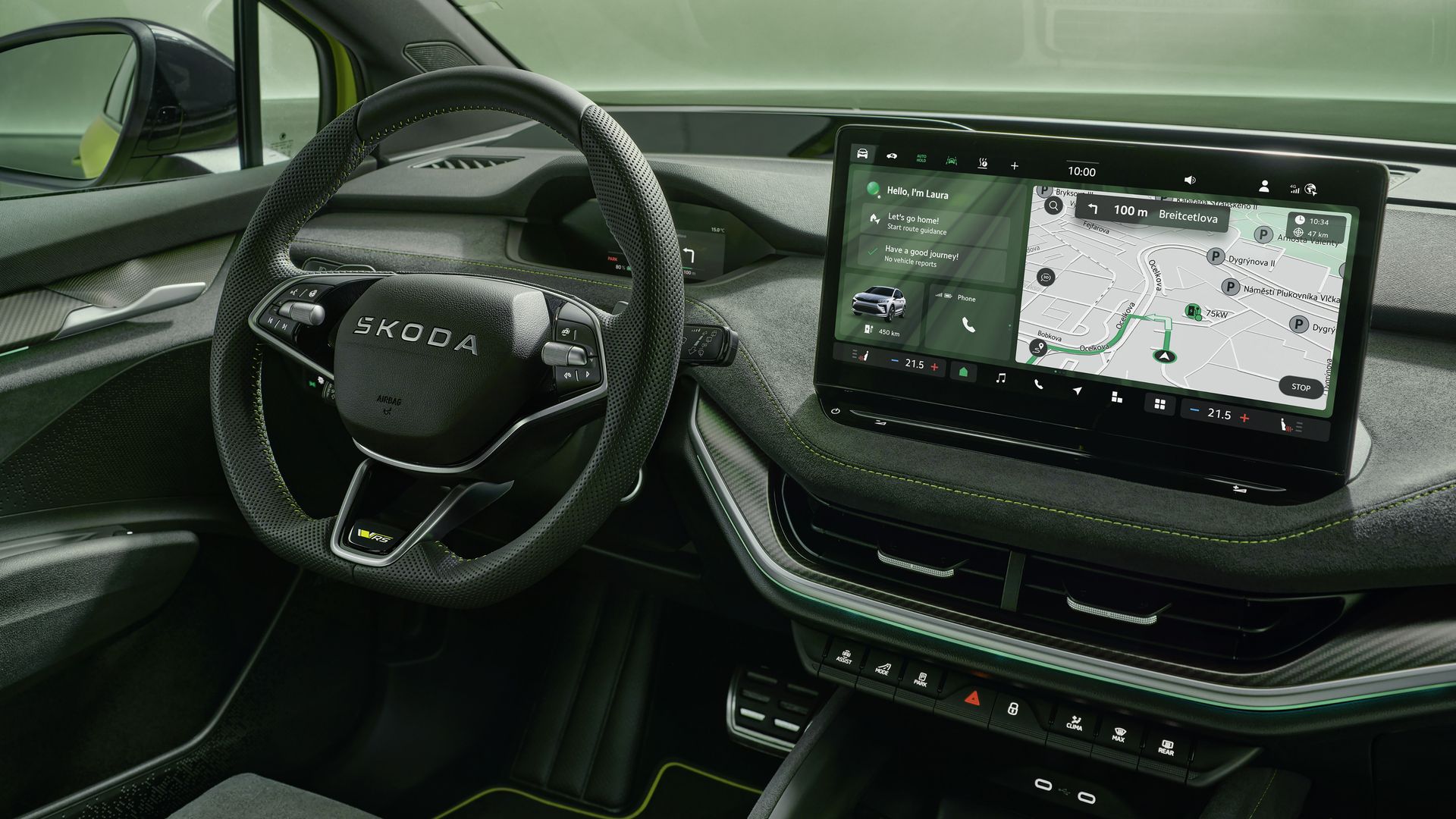 Nová Škoda Enyaq RS interiér