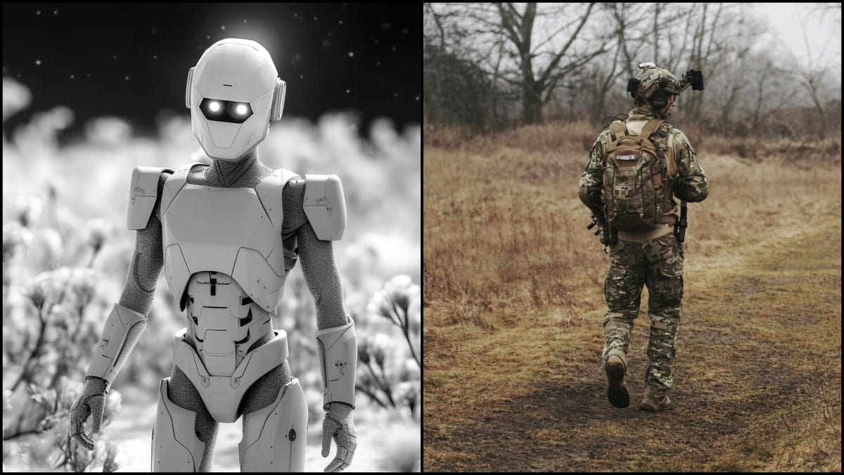 Robot a vojak.
