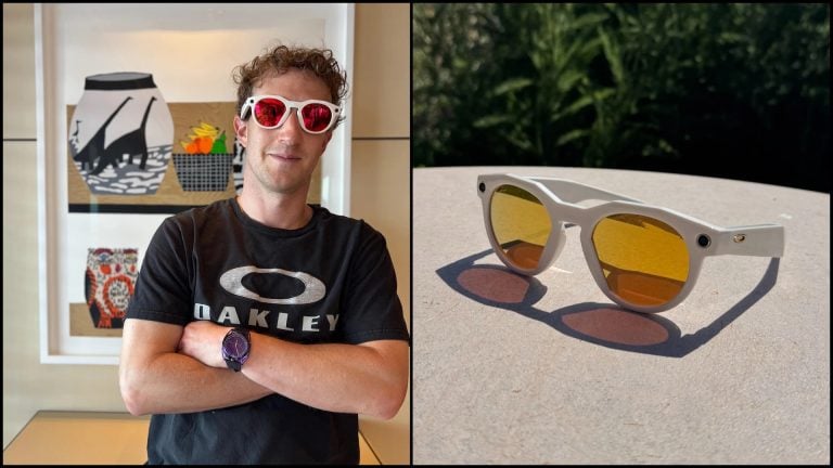 Mark Zuckerberg s okuliarmi Oakley Meta HSTN