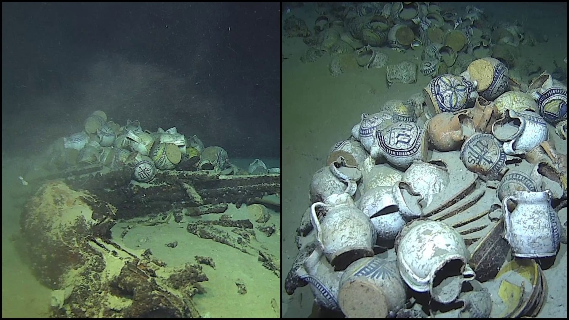 Nájdená keramika z vraku lode