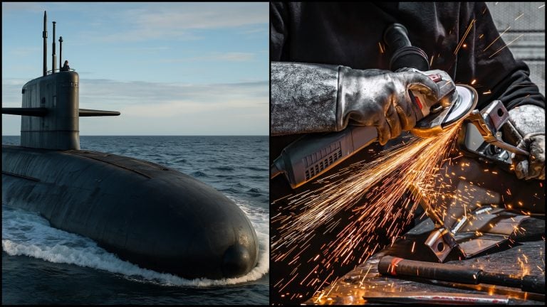 ponorka a brúsenie kovu
