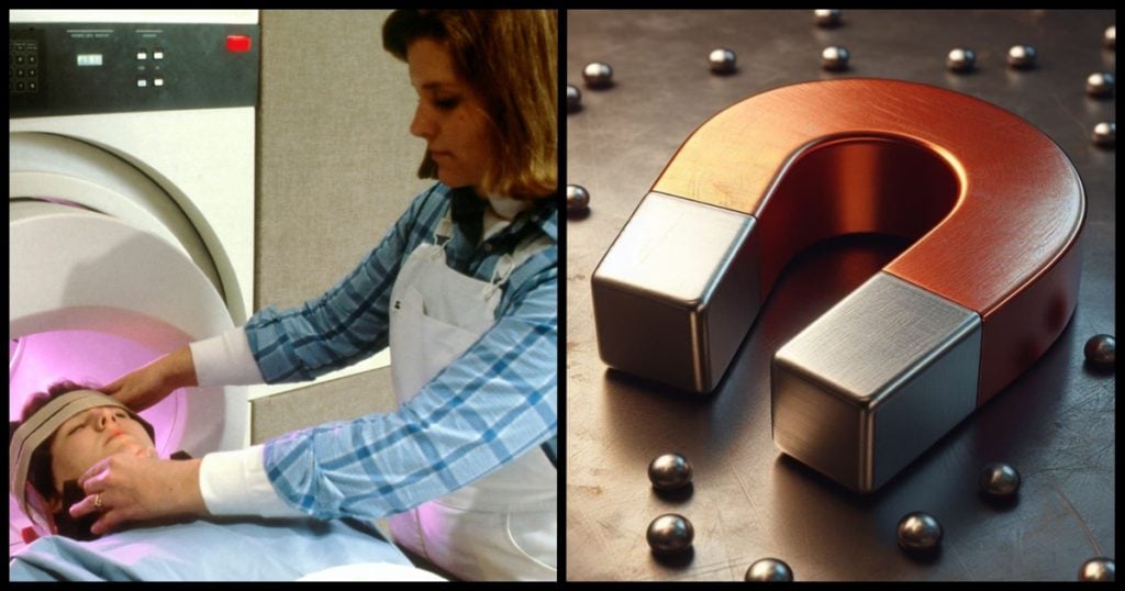 Magnetická rezonancia MRI a magnet.