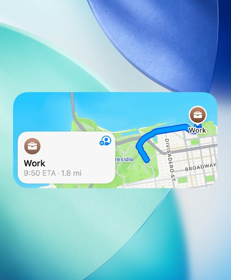 Aplikácia Mapy v iOS 26