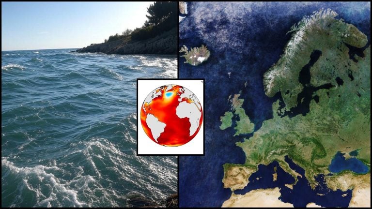 európa škvrna zmena klímy voda more mapa