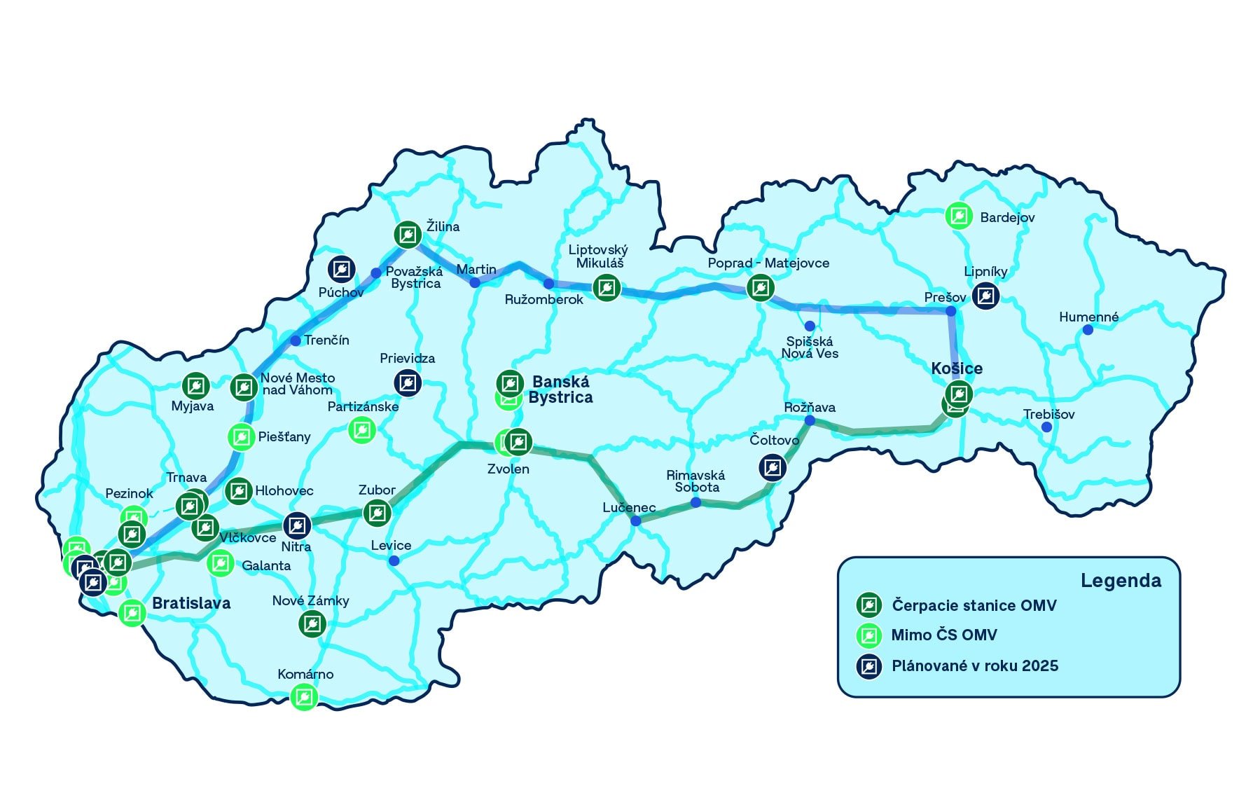 maoa slovenska OMV nabíjacie body