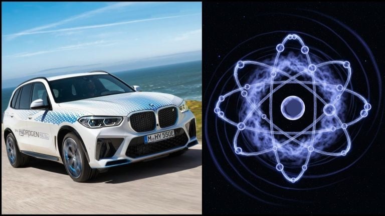 bmw auto a molekula vodíka