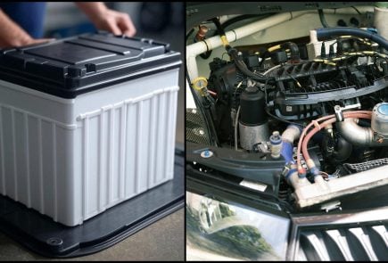 batéria a motor spaľováku