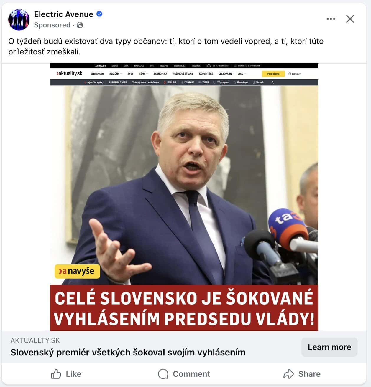 screenshot podvodu s Ficom