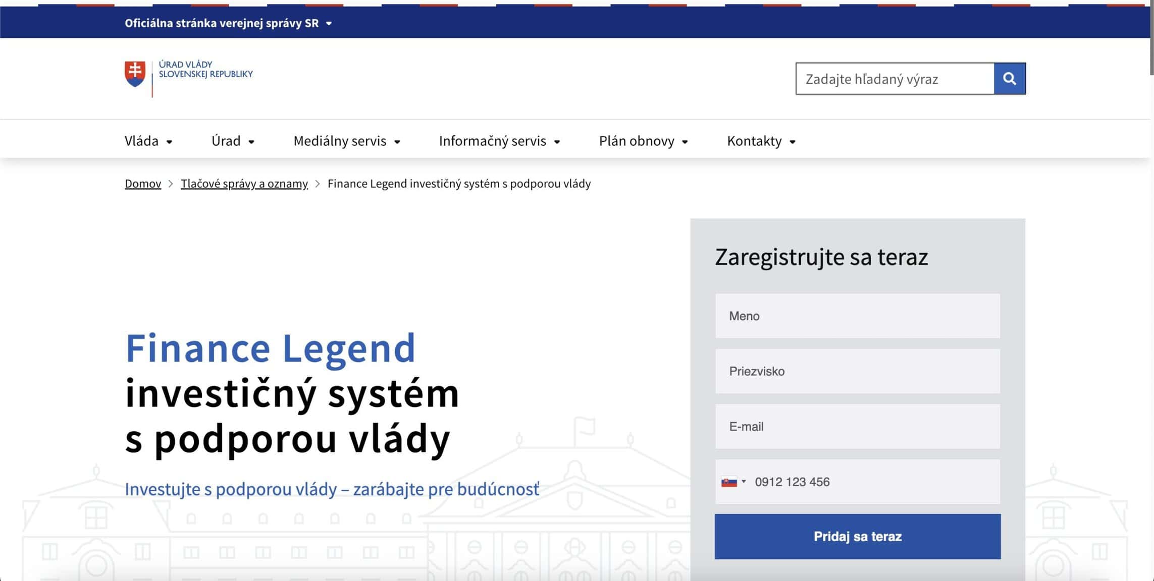screenshot podvodu