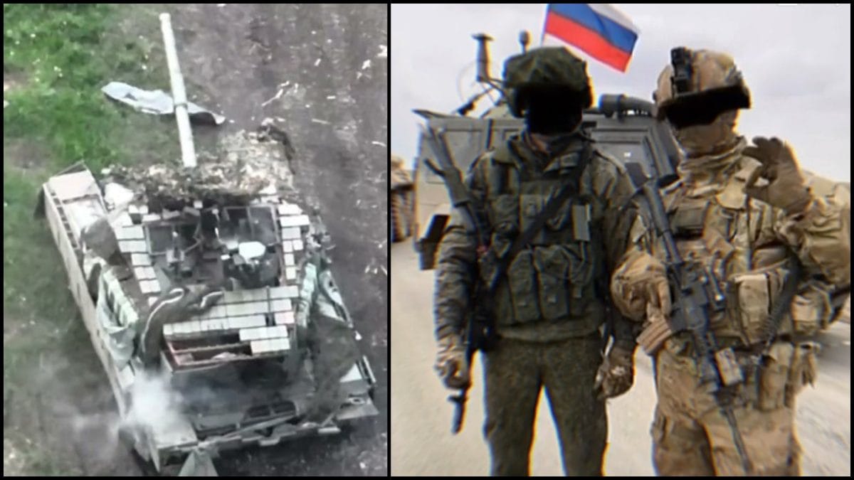 tank a ruský vojak