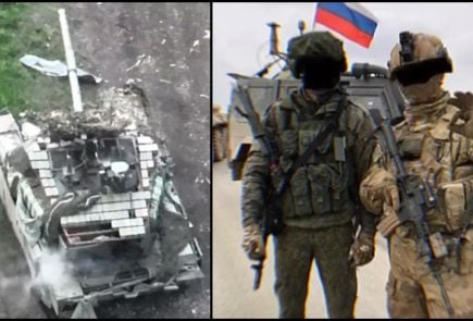 tank a ruský vojak