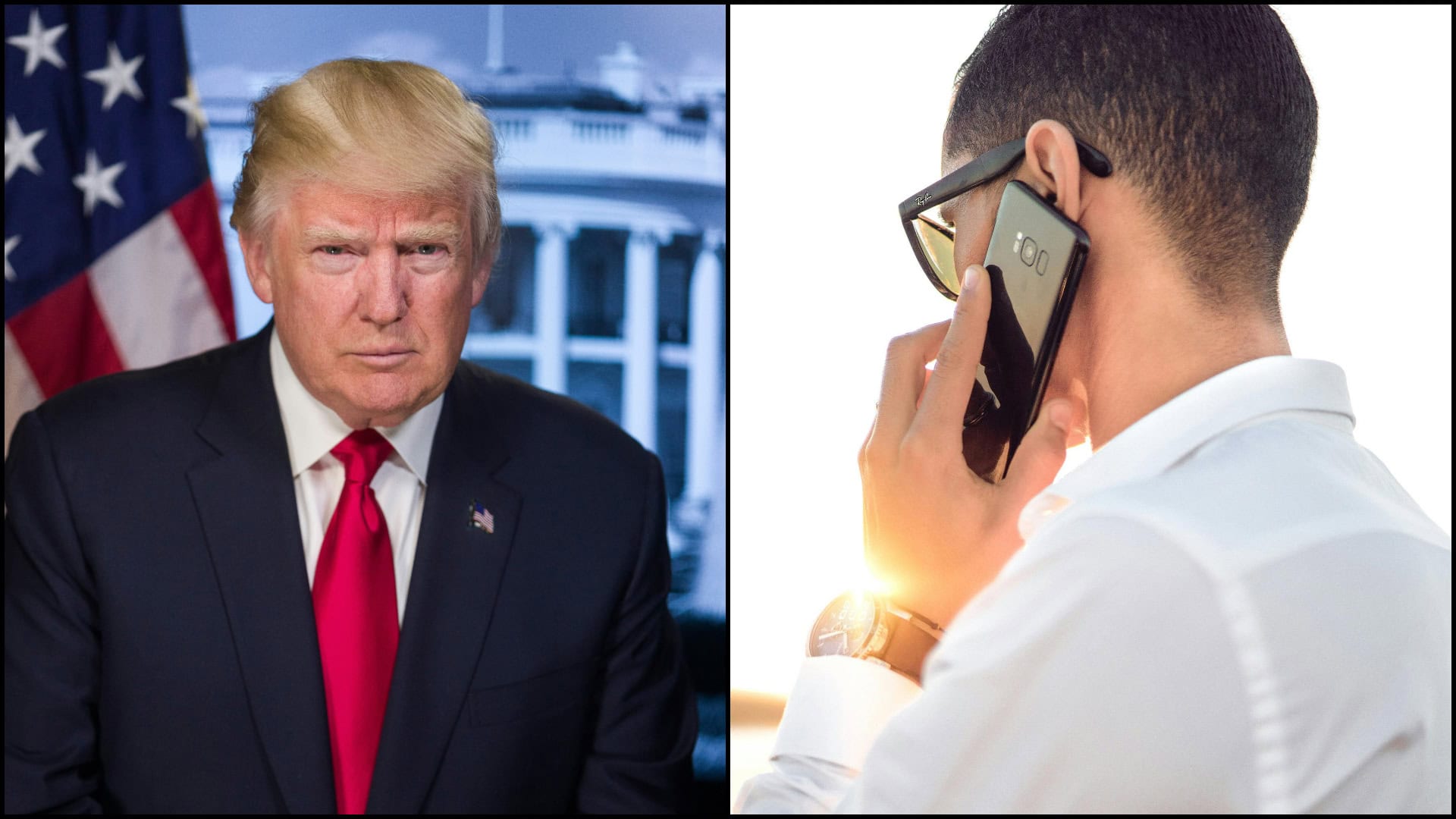 Trump a telefonovanie.