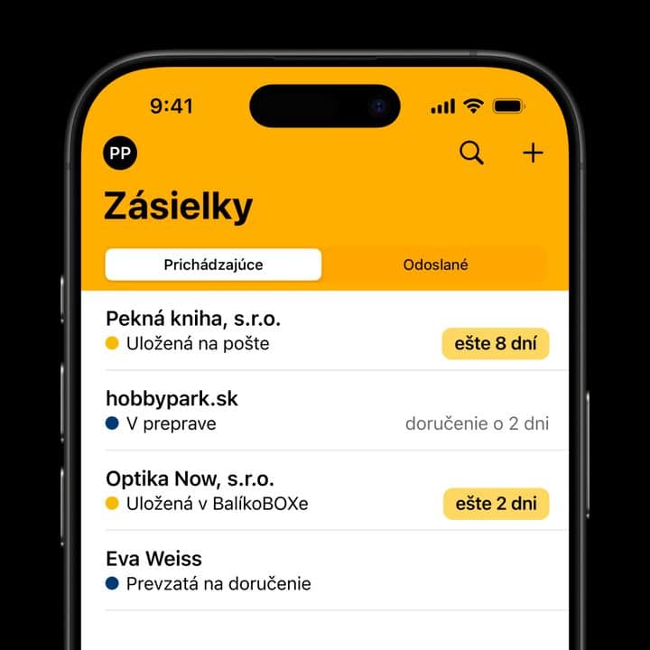 Slovenská pošta aplikácia