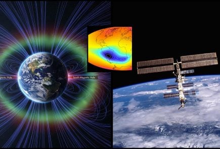 magnetické pole a anomália a satelit NASA