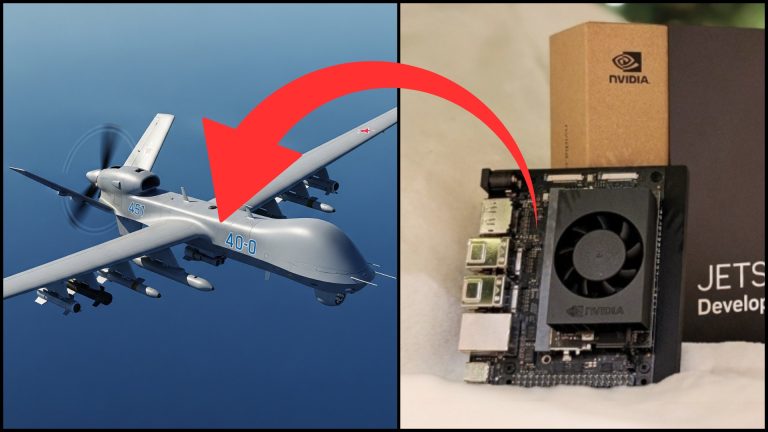 dron a nvidia superpočítač