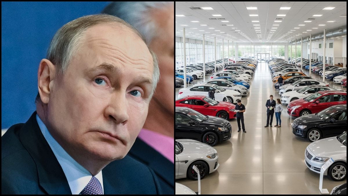 putin a predajňa áut