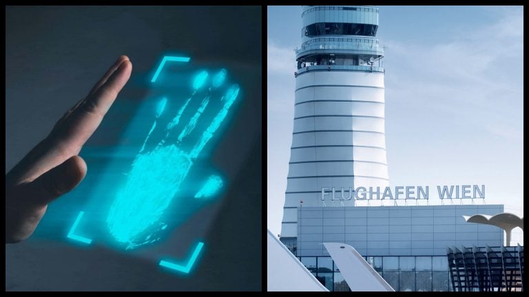 Schwechat bezpecnost sken dlane