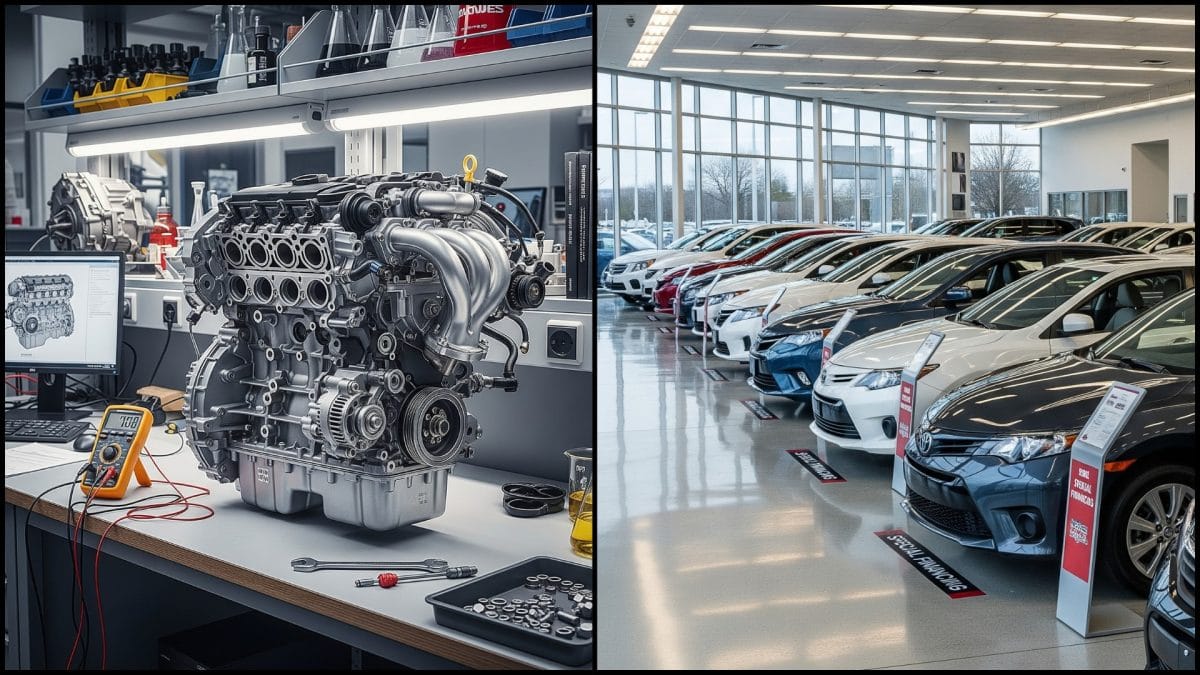 spaľovací motor a nepredané autá