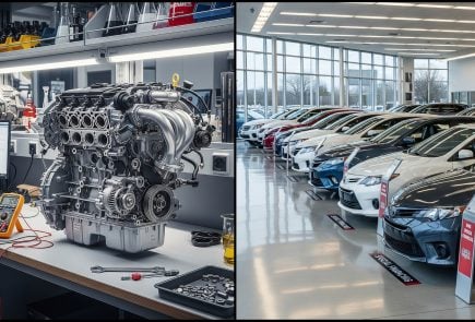 spaľovací motor a nepredané autá